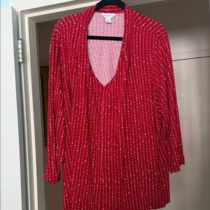 Red Polka Dot Blouse